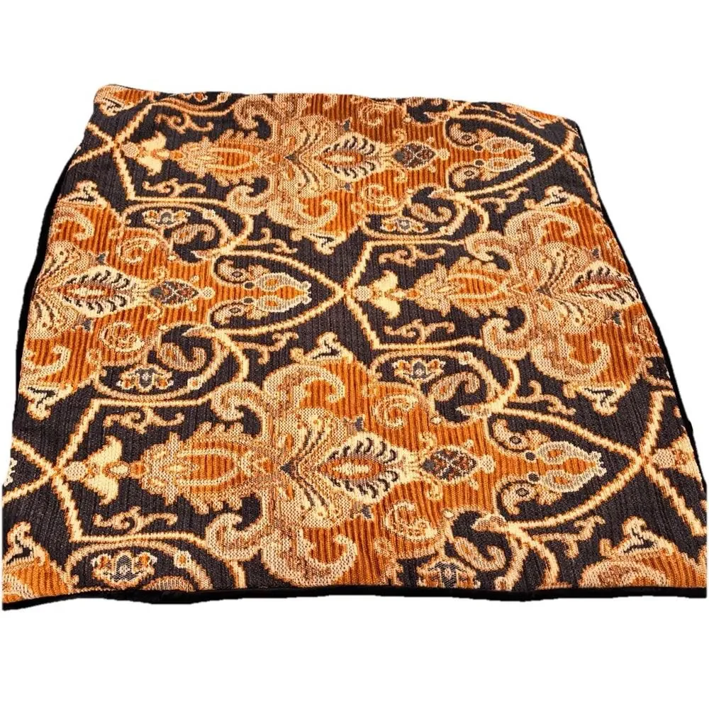 Eastern Accents HEAVY Euro Pillow Cover Sham Tapestry Arthur Ochre Gold Blue